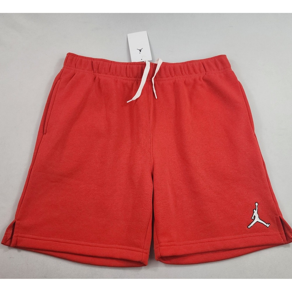 Jordan sweatshorts womens W 33 " red cotton pockets fleece DX9675-310 ladies